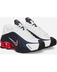 Nike - Shox R4 Sneakers Midnight Navy / White / Gym Red - Lyst