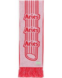 Aries - Column Scarf Red / White - Lyst