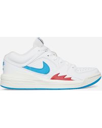 Nike - Wmns Jordan Stadium 90 Sneakers White / Dark Powder Blue - Lyst