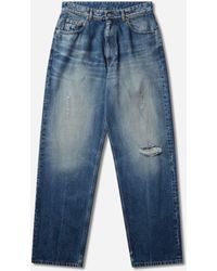 MM6 by Maison Margiela - S Distressed Straight Leg Jeans Medium - Lyst