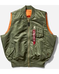 Alpha Industries - Men S Ma-1 Heritage Vest Sage - Lyst