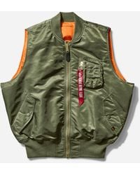 Alpha Industries - Men S Ma-1 Heritage Vest Sage - Lyst
