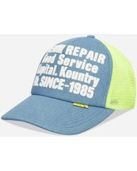 Kapital - Denim Repair Service Denim Track Cap Neon - Lyst