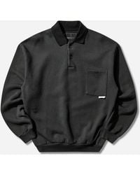 GR10K - S 30001 Replicated Polo Sweatshirt Phantom - Lyst