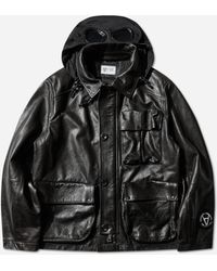 C.P. Company - Slam Jam Leather Mille Jacket - Lyst