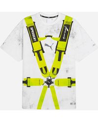 PUMA - A$ap Rocky Seatbelt T-shirt White / Lime Pow - Lyst