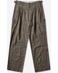 Kiko Kostadinov - Men S Andras Formal Trousers Taupe Check - Lyst
