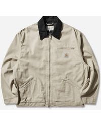 Carhartt - S Og Detroit Jacket Barchan (Rinsed) - Lyst
