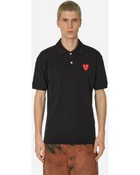 COMME DES GARÇONS PLAY - Double Red Heart Polo Shirt - Lyst