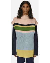 Kiko Kostadinov - Essick Stripe Short Sleeve Sweater Sky - Lyst