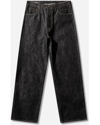 Visvim - Men S Social Sculpture 01 Wide Raw Denim Pants Indigo - Lyst