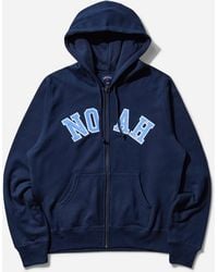 Noah - Men S Arch Appliqué Zip-up Hoodie Navy - Lyst