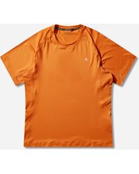 Nike - Men S Acg Wildsee Dri-fit Shortsleeve Base Layer Top Safety Orange - Lyst