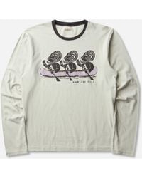 Kapital - Men S 20/-jersey Longsleeve T-shirt (a Sheep) Gray - Lyst