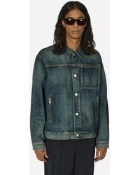Undercover - Cross Embroidery Distressed Denim Jacket Light - Lyst
