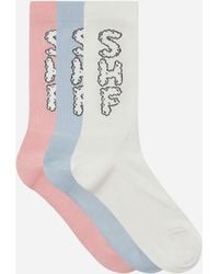 Sky High Farm - 3 Pack Cloud Logo Sock - Lyst