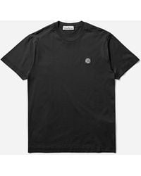 Stone Island - Men S Garment Dyed Logo T-shirt - Lyst