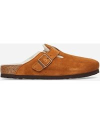 Birkenstock - Boston Shearling Sandals Mink - Lyst