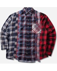 Needles - Men S 7 Cuts Flannel Shirt - Lyst