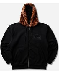 Aries - Furry Zip Through Hoodie / Cheetah - Lyst