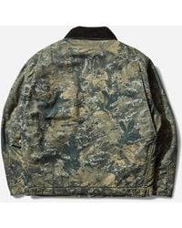Carhartt - Men S Og Detroit Jacket Camo Combi / Green / Black (stone Washed) - Lyst