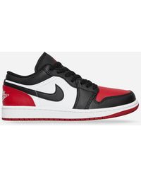 Nike - Air Jordan 1 Low Sneakers White / Black / Varsity Red - Lyst