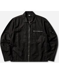 C.P. Company - Men S Cotton / Linen Overshirt - Lyst