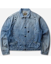 Kapital - Men S 12oz Denim Santo Domingo Thunderbird Jacket (processed) Washed Indigo - Lyst