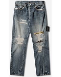 Undercover - Men S Distressed Denim Pants Indigo - Lyst