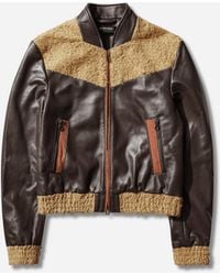 Kiko Kostadinov - S Konrad Leather Jacket Coffee - Lyst