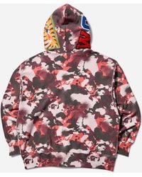 A Bathing Ape - Men S Map Camo Shark Full Zip Hoodie - Lyst