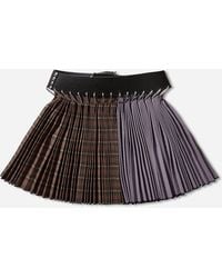 Chopova Lowena - Women S Cotton Mini Carabiner Skirt Purple / Brown - Lyst