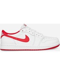 Nike - Air Jordan 1 Retro Low Og Sneakers Og White / University Red /white - Lyst