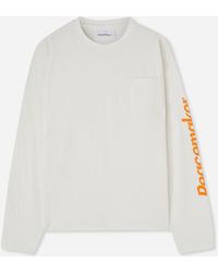 Oamc Peacemaker - Men S Pocket Longsleeve T-shirt Snow - Lyst