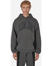SLAM JAM - Panel Hooded Sweatshirt Grey / Black - Lyst