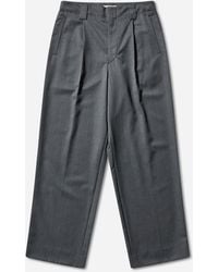 Undercover - Men S Pleated Wool Trousers Charcoal - Lyst