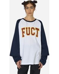 Fuct - Double Sleeve Baseball T-shirt Patriot Blue / Optic White - Lyst