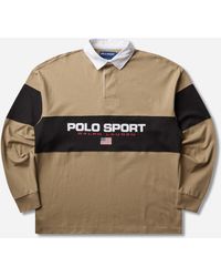 Polo Ralph Lauren - S Big Fit Polo Sport Rugby Shirt Khaki Boot - Lyst