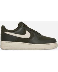 Nike - Air Force 1 '07 Suede-trimmed Full-grain Leather And Canvas Sneakers - Lyst