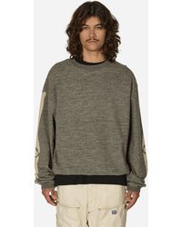 Kapital - Grandrelle Fleece Knit Big Crewneck Sweatshirt (bone) Charcoal - Lyst