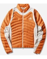 Nike - Women S Acg Lava Loft Therma-fit Trail Running Jacket Safety Orange / Light Orewood Brown - Lyst