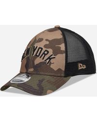 KTZ - New York Yankees Mlb Wordmark 9forty M-crown Adjustable Cap Woodland Camo - Lyst