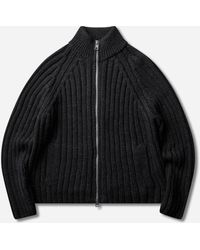 Our Legacy - Men S Ultra Zip Funnel Sweater Charcoal - Lyst