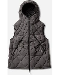 ROA - Nuna 800 Fill Power Hooded Down Vest Graphite - Lyst