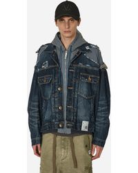Maison Mihara Yasuhiro - Double Layered Denim Hooded Jacket - Lyst