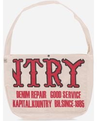 Kapital - Cotton Twill Kountry Factory Book Bag Ecru - Lyst
