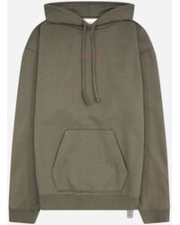 Oamc Peacemaker - Men S Pigeon Print Loose Fit Hoodie Gray - Lyst