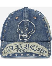 Aries - Studded Mega Graphic Denim Cap - Lyst