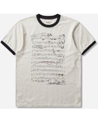 Kapital - S 20/-Jersey Ringer T-Shirt (Boro Elegy) Ecru - Lyst