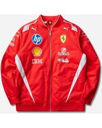 PUMA - Scuderia Ferrari Hp Replica Drivers Authentic Bomber Jacket - Lyst